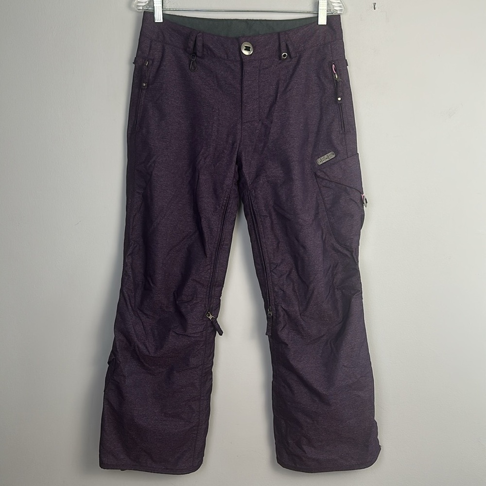 686 Snowboard Ski Pants Mannual Sterling Multi Pocket XS Purple Insulated Winter